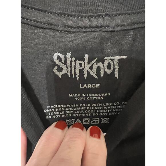 Slipknot 100% Cotton Short Sleeve Graphic Band Tee Black/Purple Men's L NWOT - Picture 3 of 5